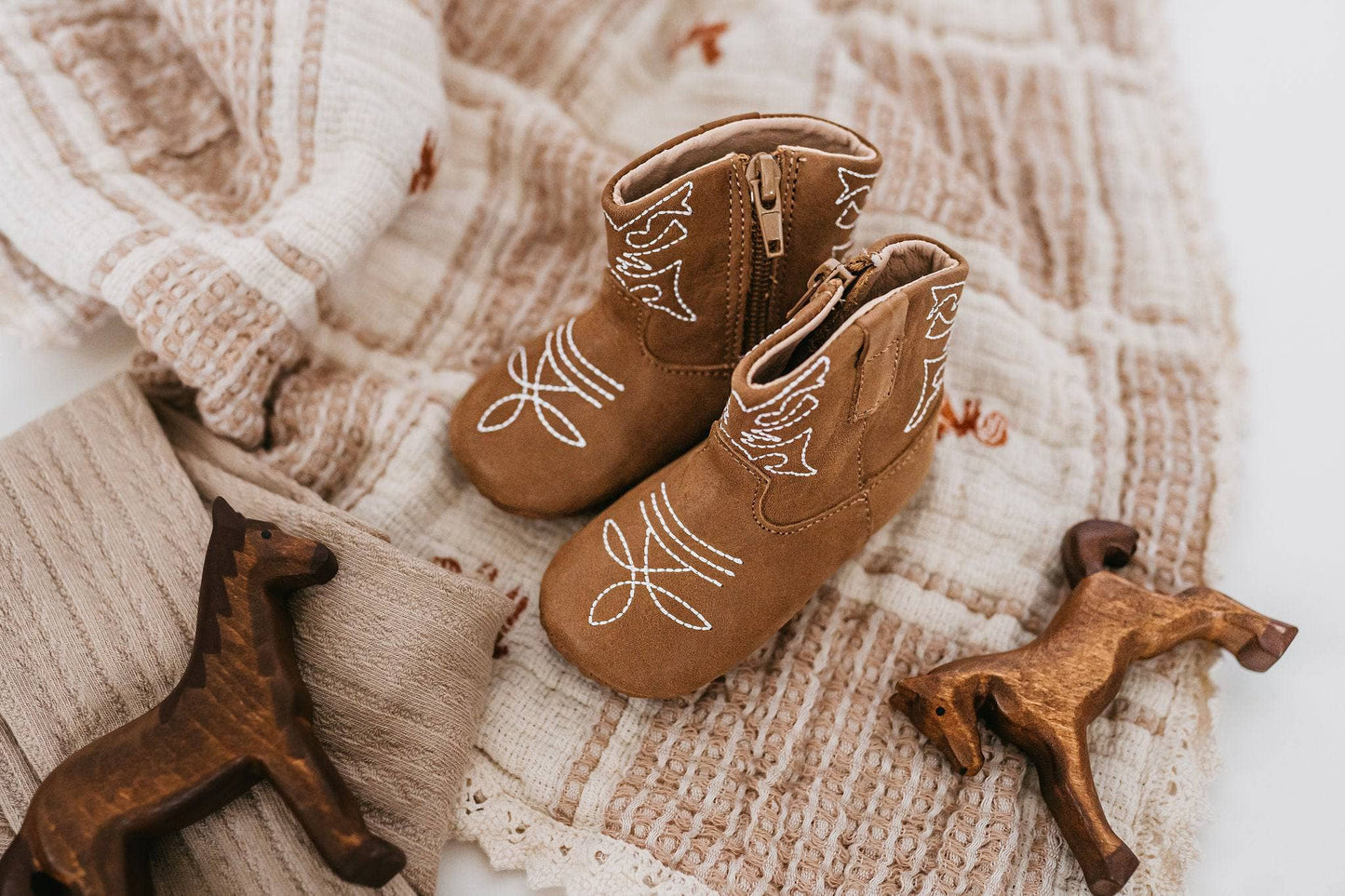 The Cowboy Boot: Desert Sand {Premium Leather} / 2 (Original Non-Slip Soft Sole)