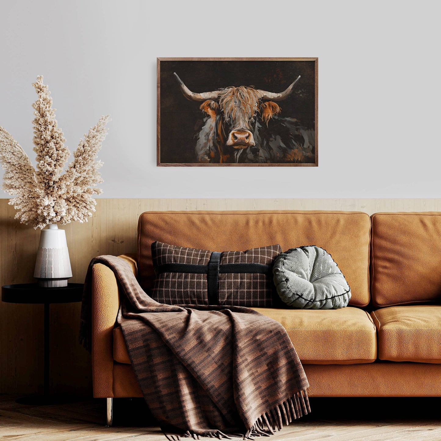 Rust Longhorn Wall Hanging: 16x10