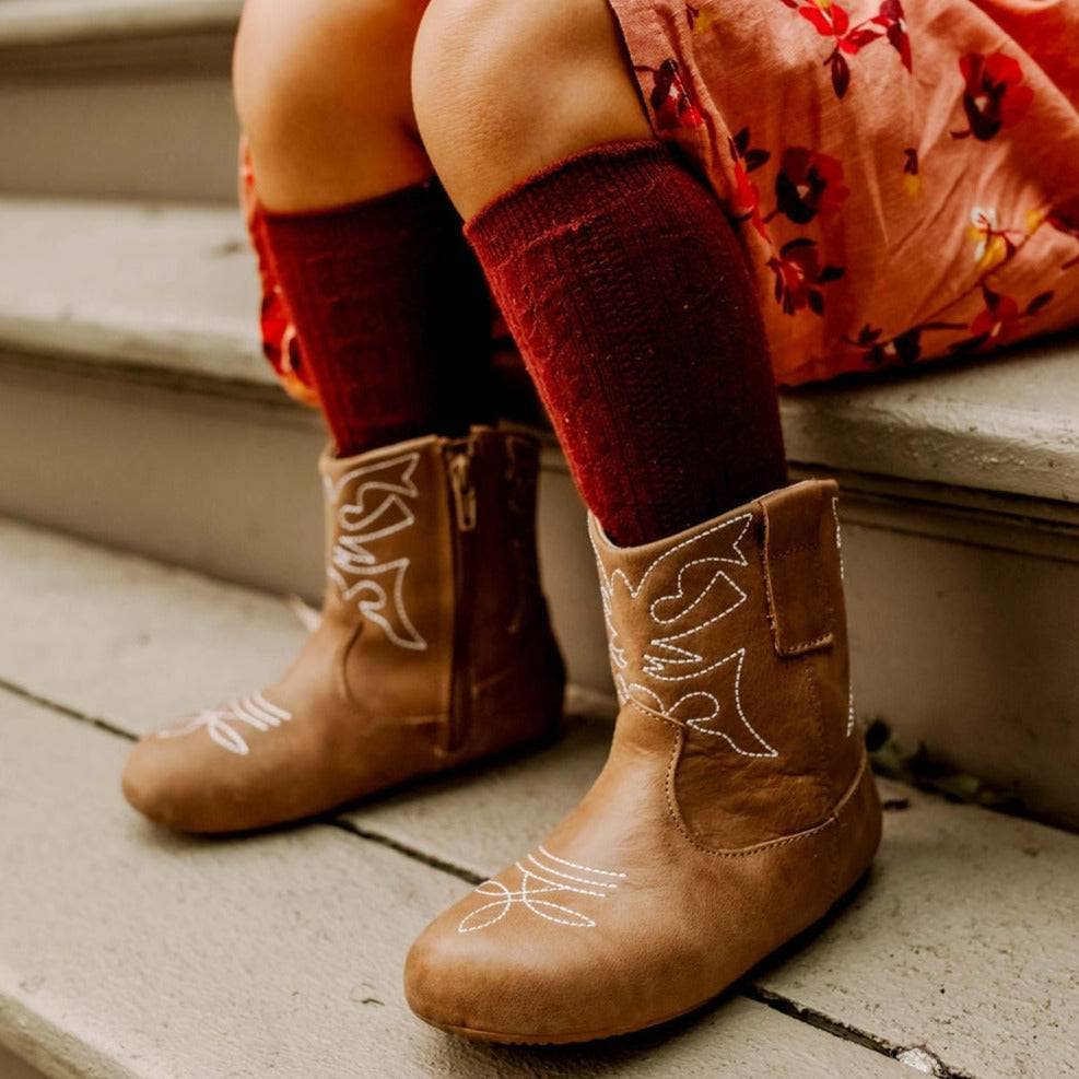 The Cowboy Boot: Desert Sand {Premium Leather} / 2 (Original Non-Slip Soft Sole)