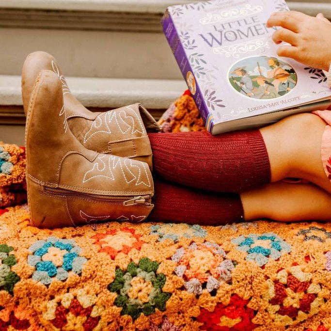 The Cowboy Boot: Desert Sand {Premium Leather} / 2 (Original Non-Slip Soft Sole)