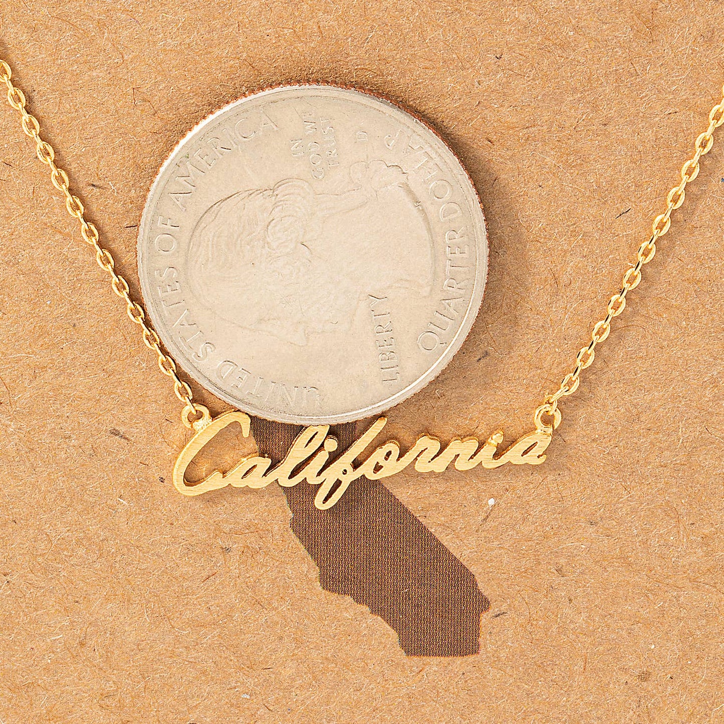 California Handwritten Pendant Necklace: G