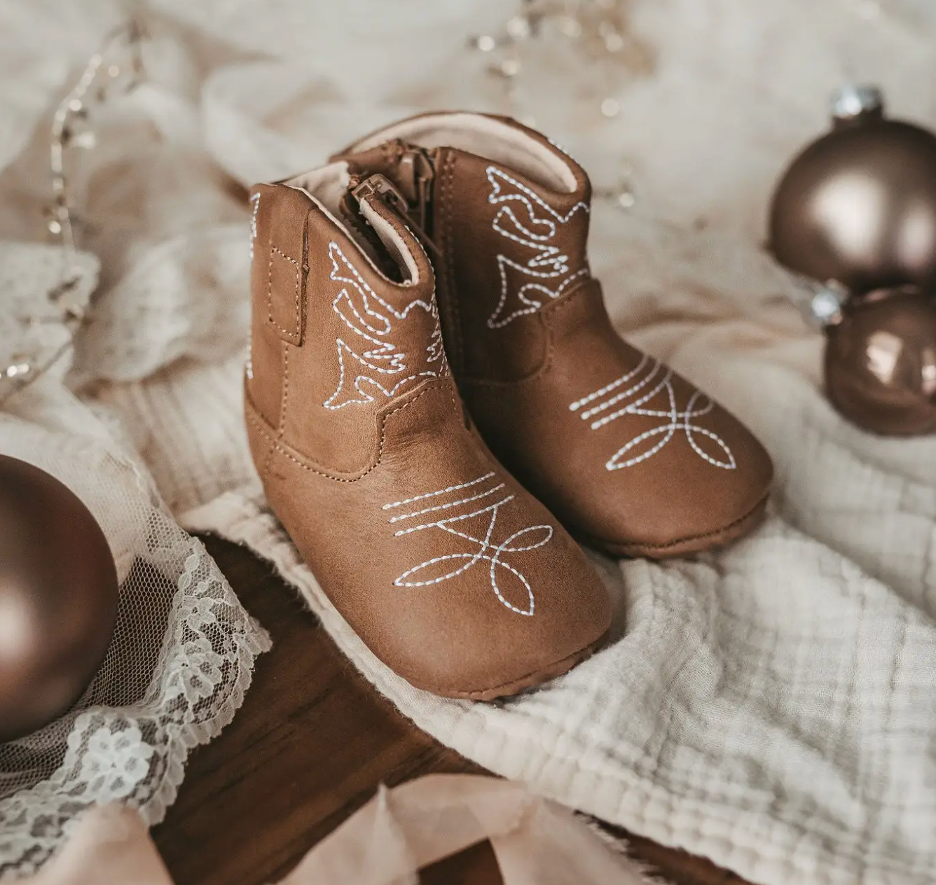 The Cowboy Boot: Desert Sand {Premium Leather} / 2 (Original Non-Slip Soft Sole)