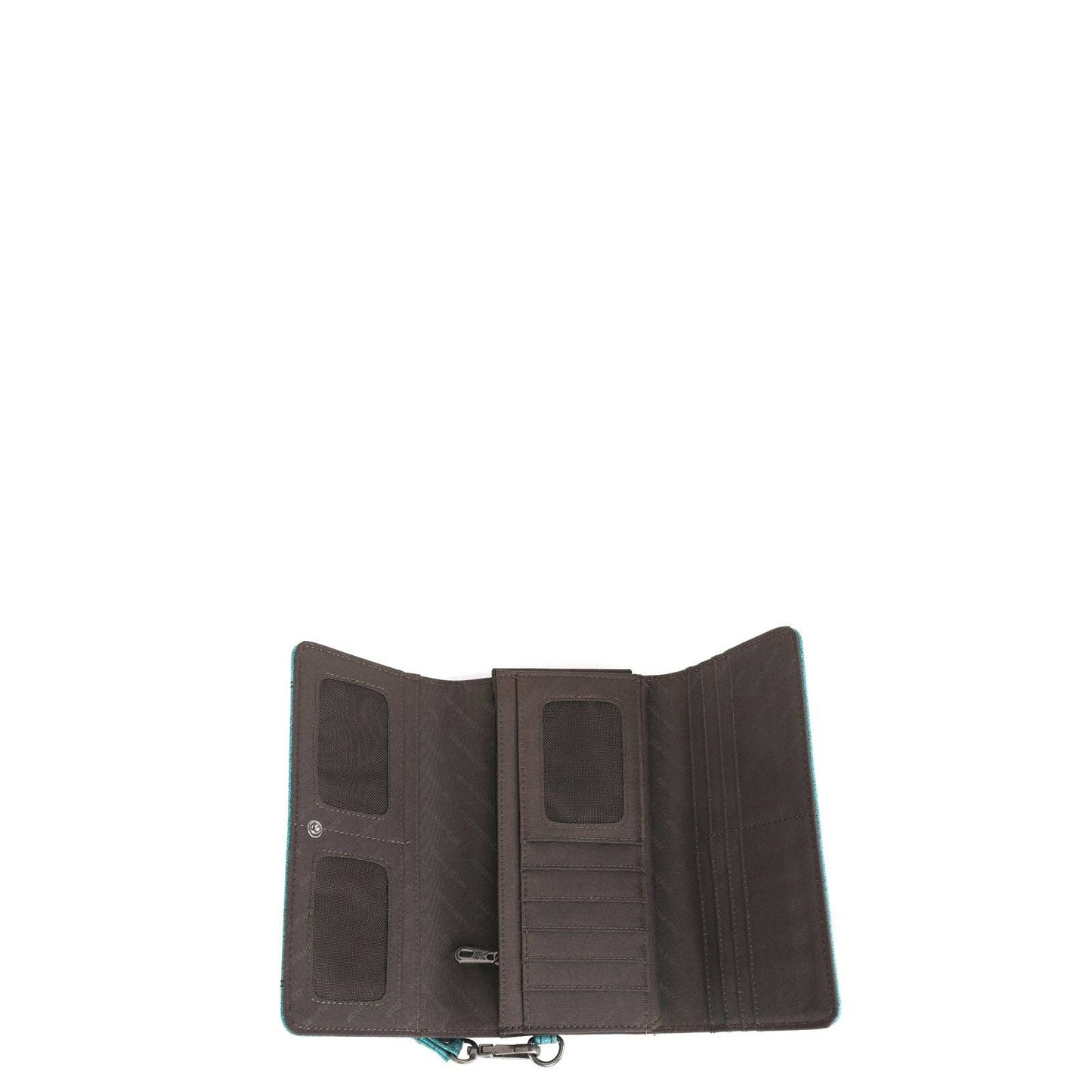 Montana West Embroidered Stitch Wallet: Light Brown