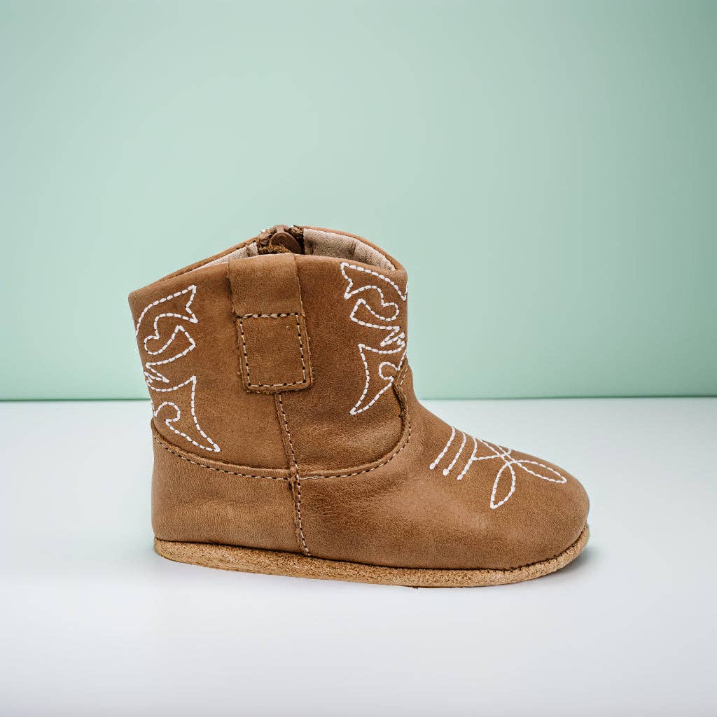 The Cowboy Boot: Desert Sand {Premium Leather} / 2 (Original Non-Slip Soft Sole)