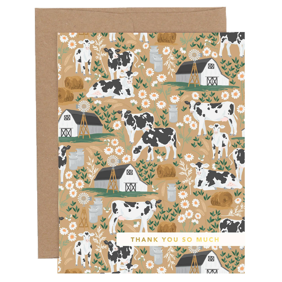 Thank You So Much Cows Greeting Card