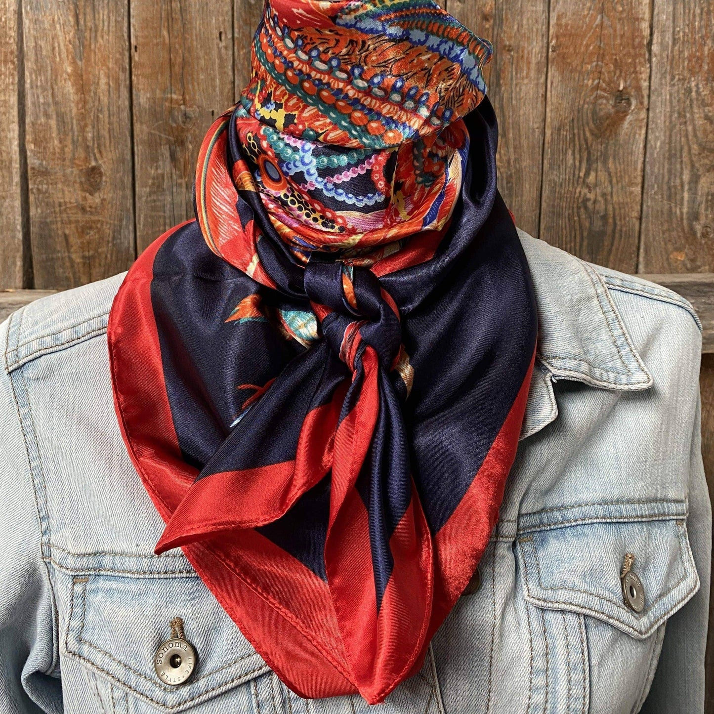 35X35" Feathers Wild Rag / Scarf WR642