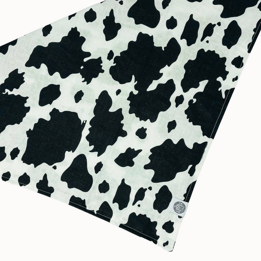 Cow Print Dog Bandana: Large