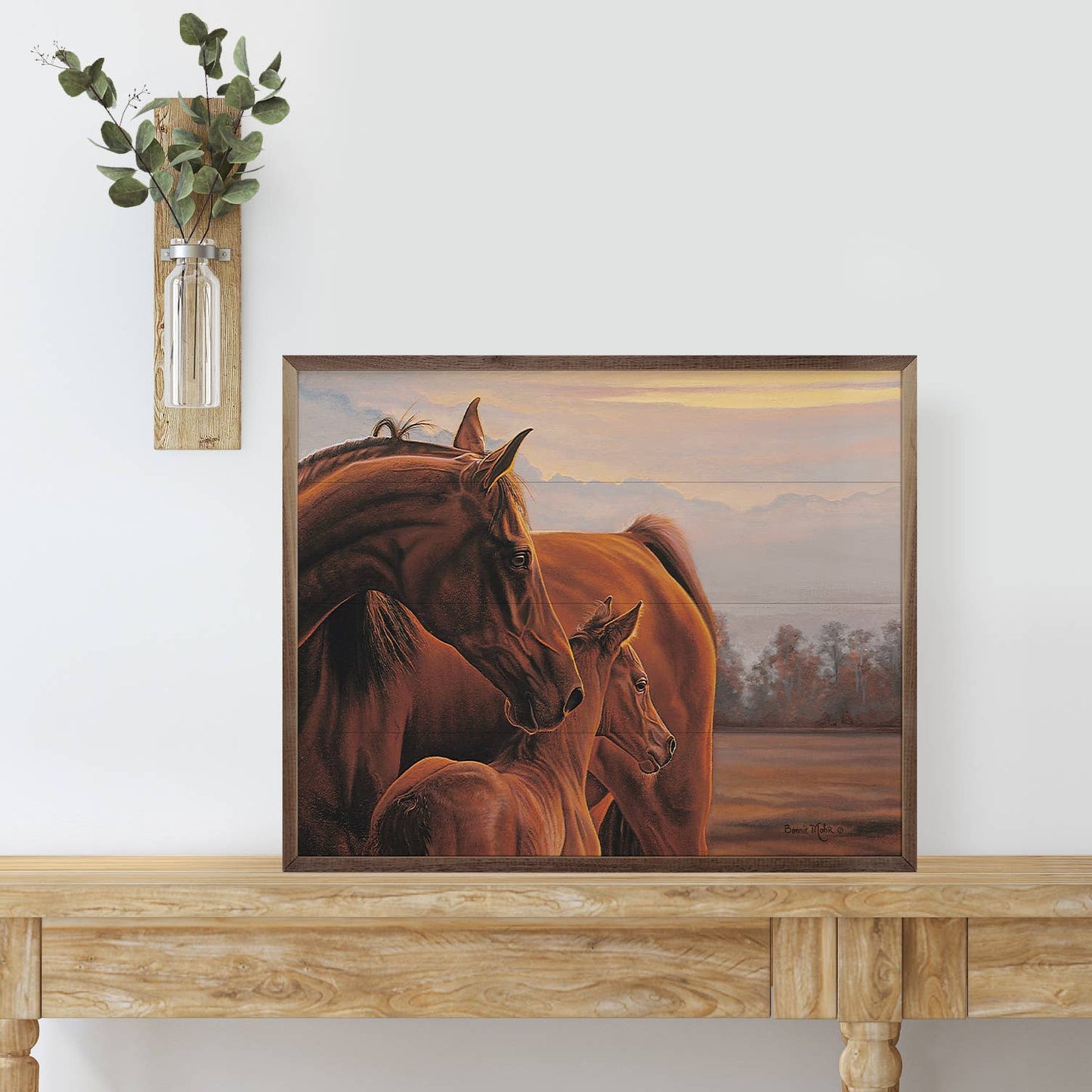 Horse Pair Wall Hanging: 10 x 8
