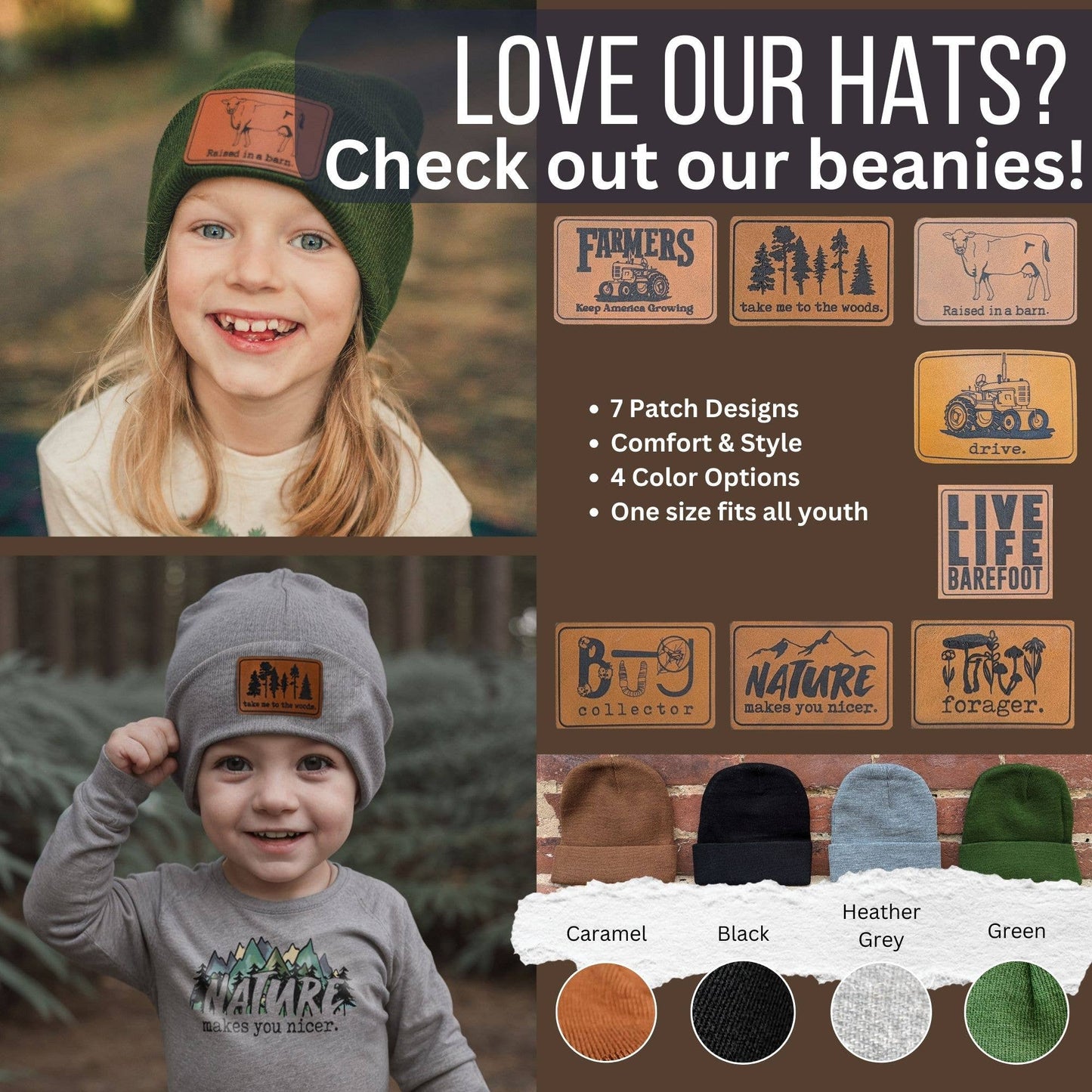 "Some Friends have Feathers" Trucker Hat for Outdoor Kids: Black