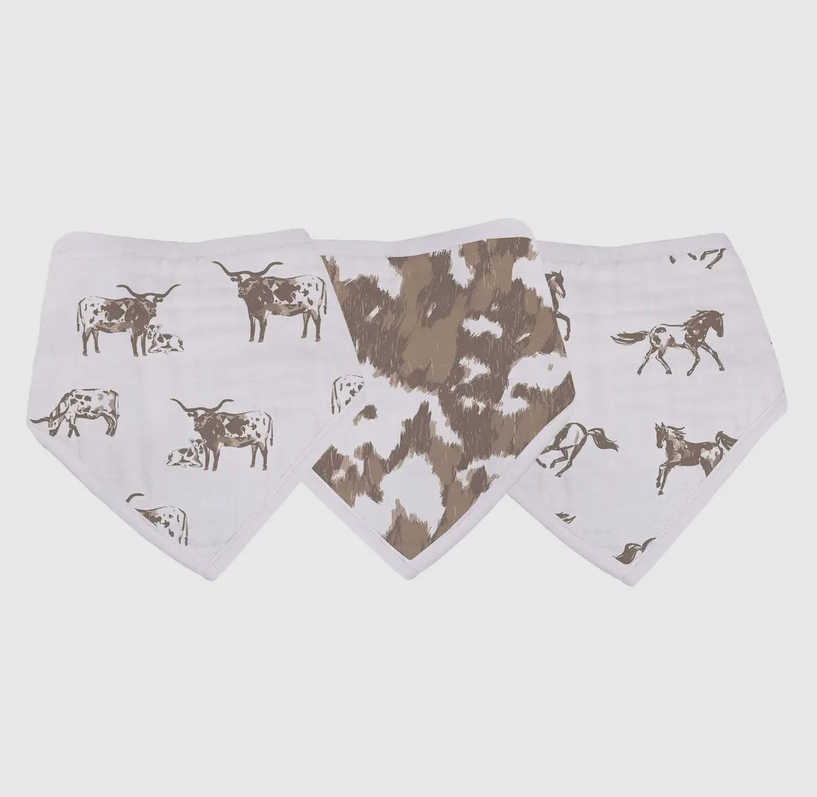 Forever Cowboys & Cowgirls Bamboo Bandana Bib Set