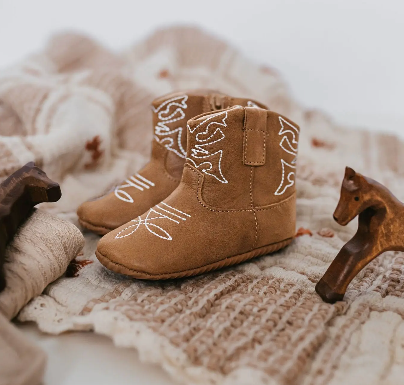 The Cowboy Boot: Desert Sand {Premium Leather} / 2 (Original Non-Slip Soft Sole)