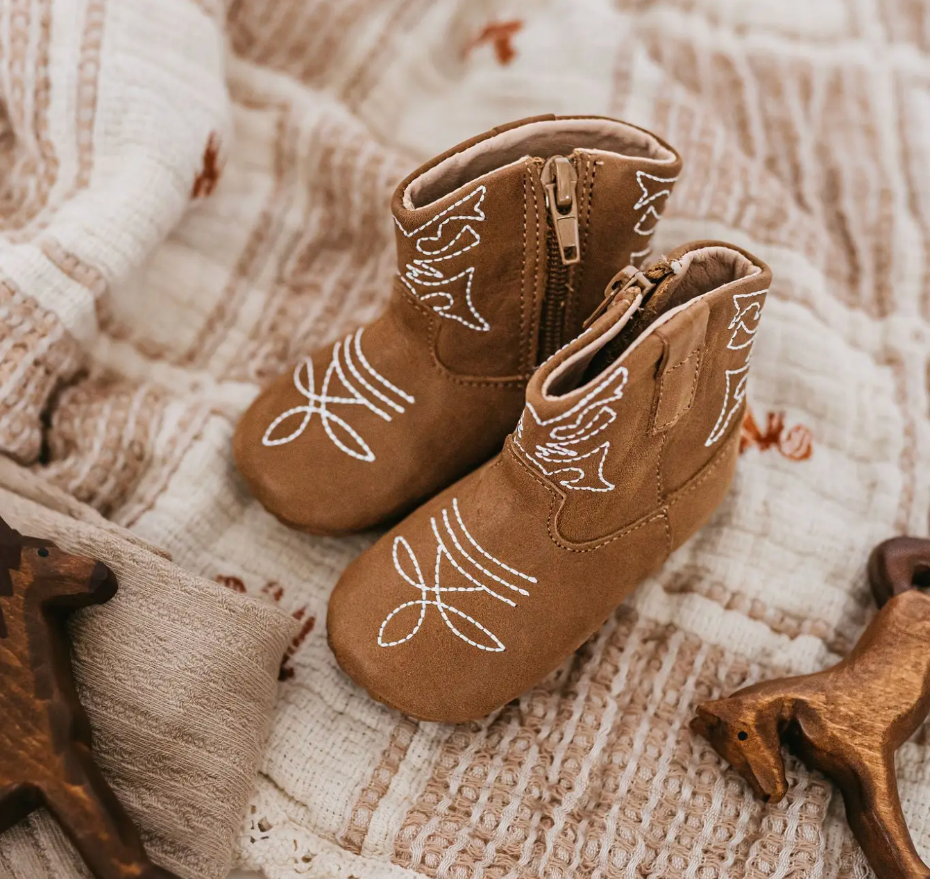 The Cowboy Boot: Desert Sand {Premium Leather} / 2 (Original Non-Slip Soft Sole)