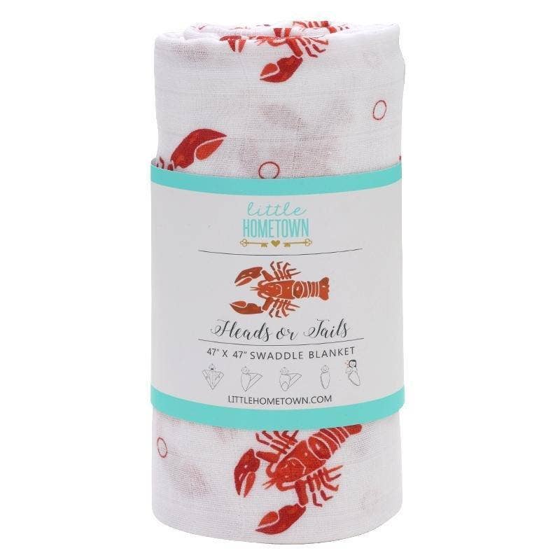 Pink Crab Baby Swaddle Blanket