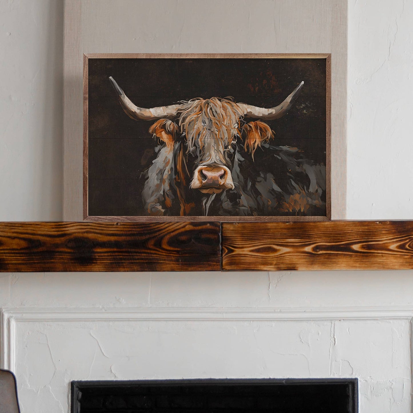Rust Longhorn Wall Hanging: 16x10