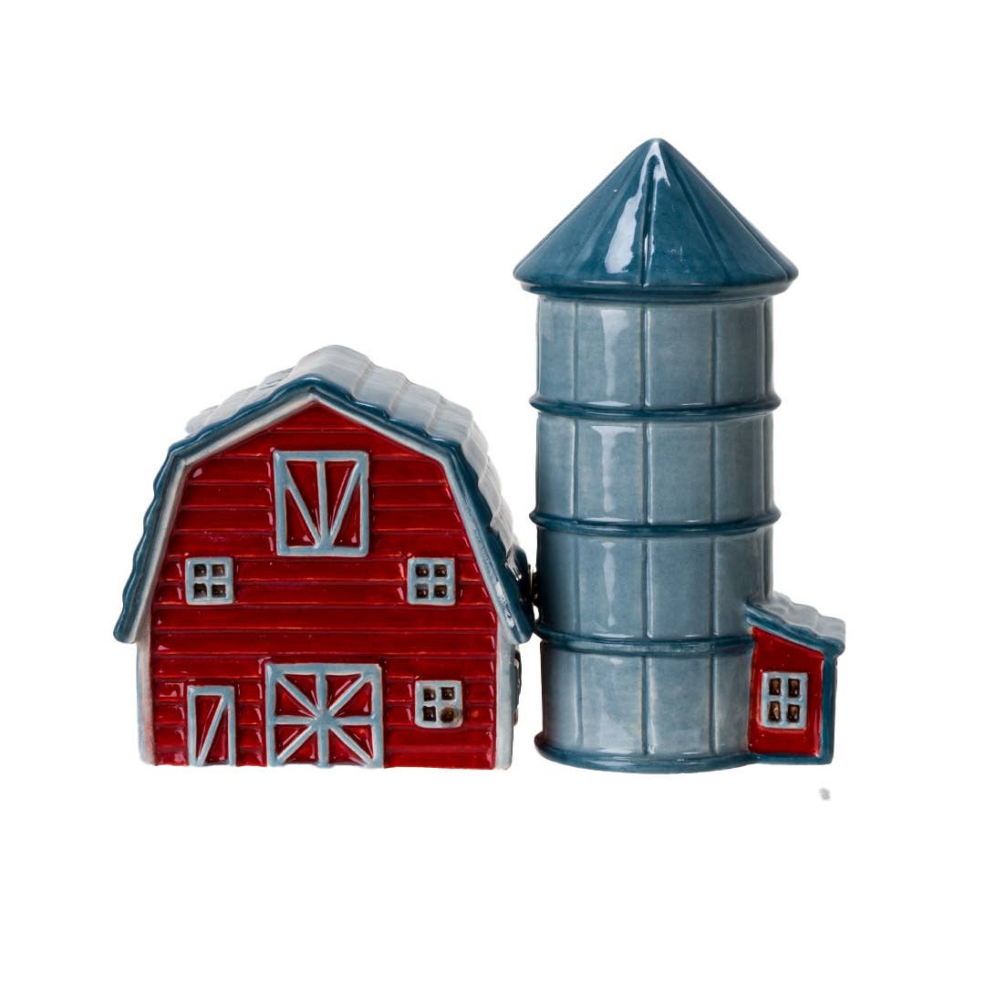 Barn & Silo Cermaic Salt and Pepper Shaker Set