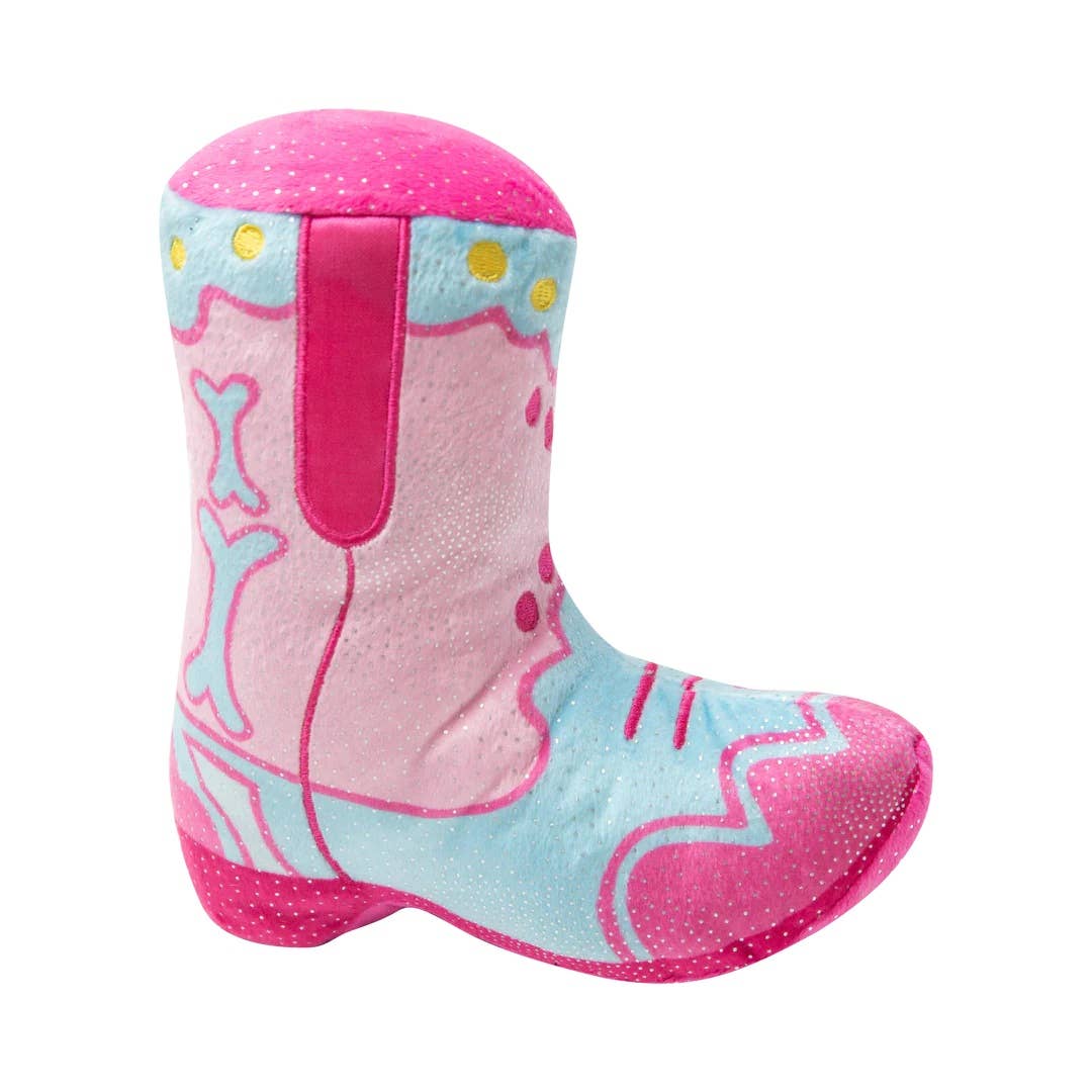 Cowgirl Boot Plush Dog Toy