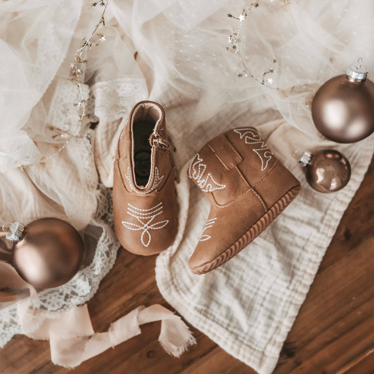The Cowboy Boot: Desert Sand {Premium Leather} / 2 (Original Non-Slip Soft Sole)