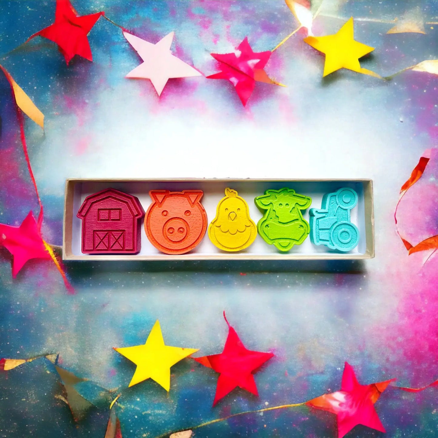 Farm Life Crayons Gift Box