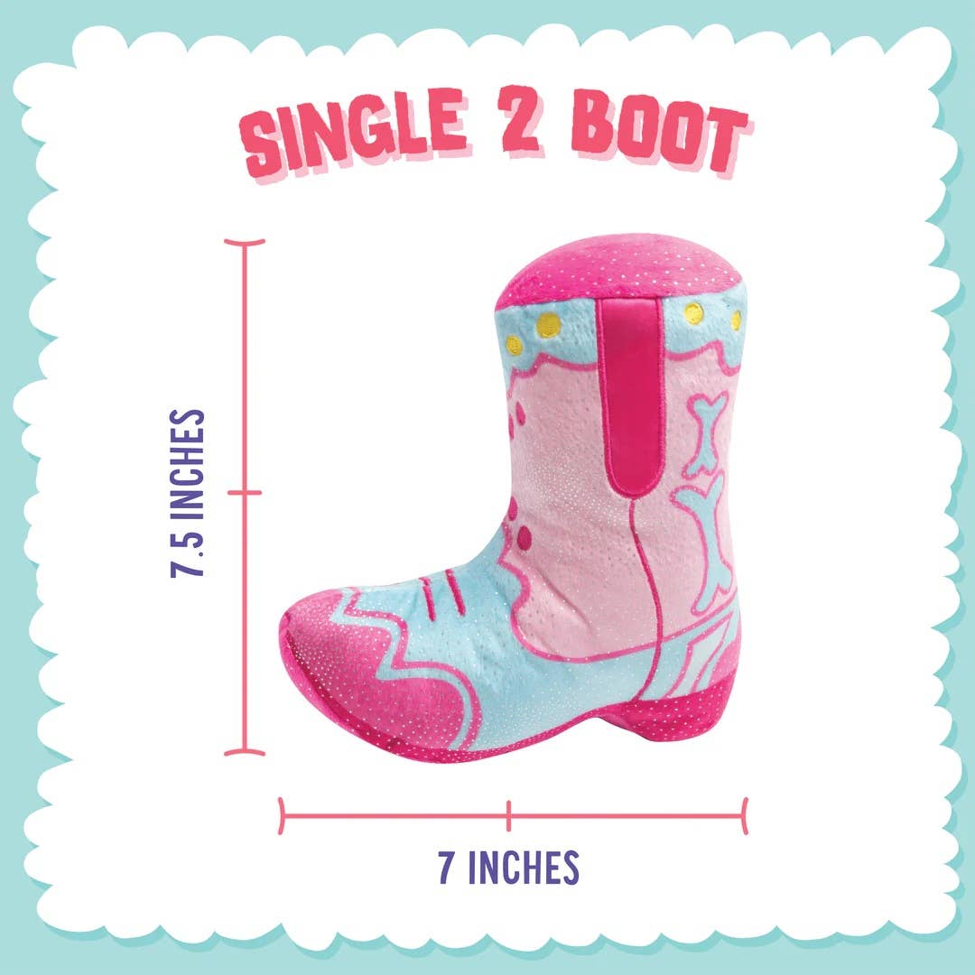 Cowgirl Boot Plush Dog Toy