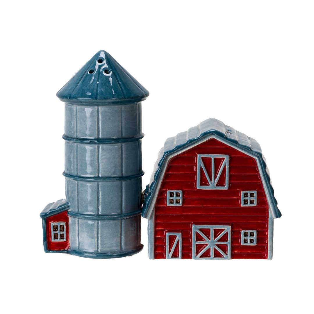 Barn & Silo Cermaic Salt and Pepper Shaker Set