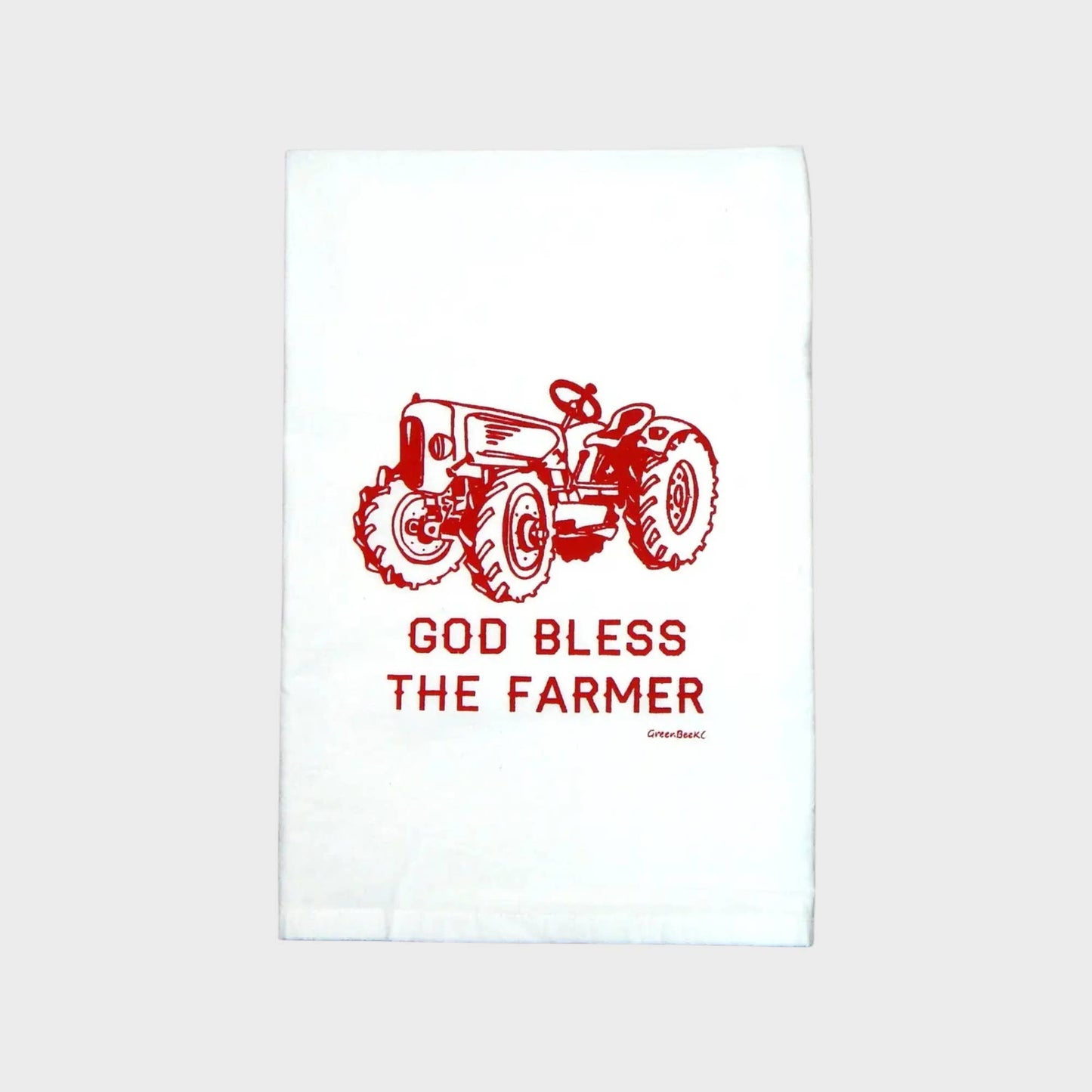 Farmer Kitchen Towel | Tea Towels | Flour Sack Dish Towels: Green