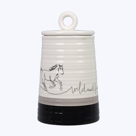 Ceramic Horse Treat Jar  (SKU#: 11604)