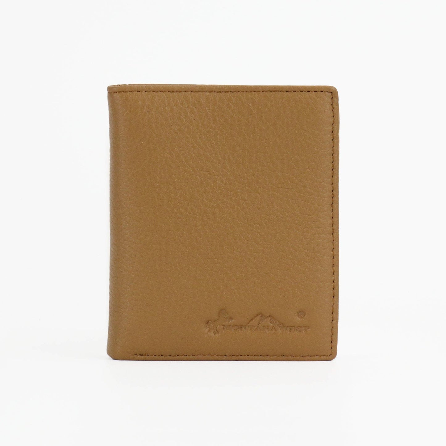 Genuine Leather Men's Bi-Fold Wallet: Coffee