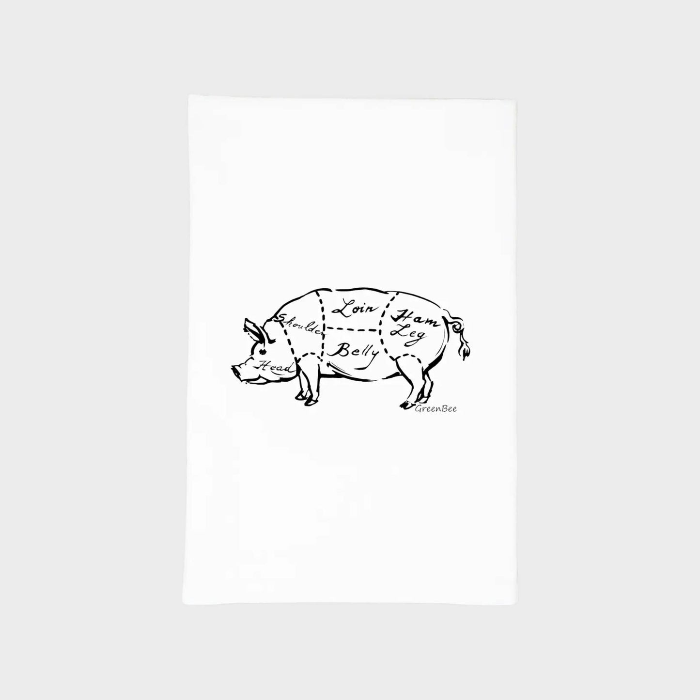 Pork Cuts Kitchen Tea Towel