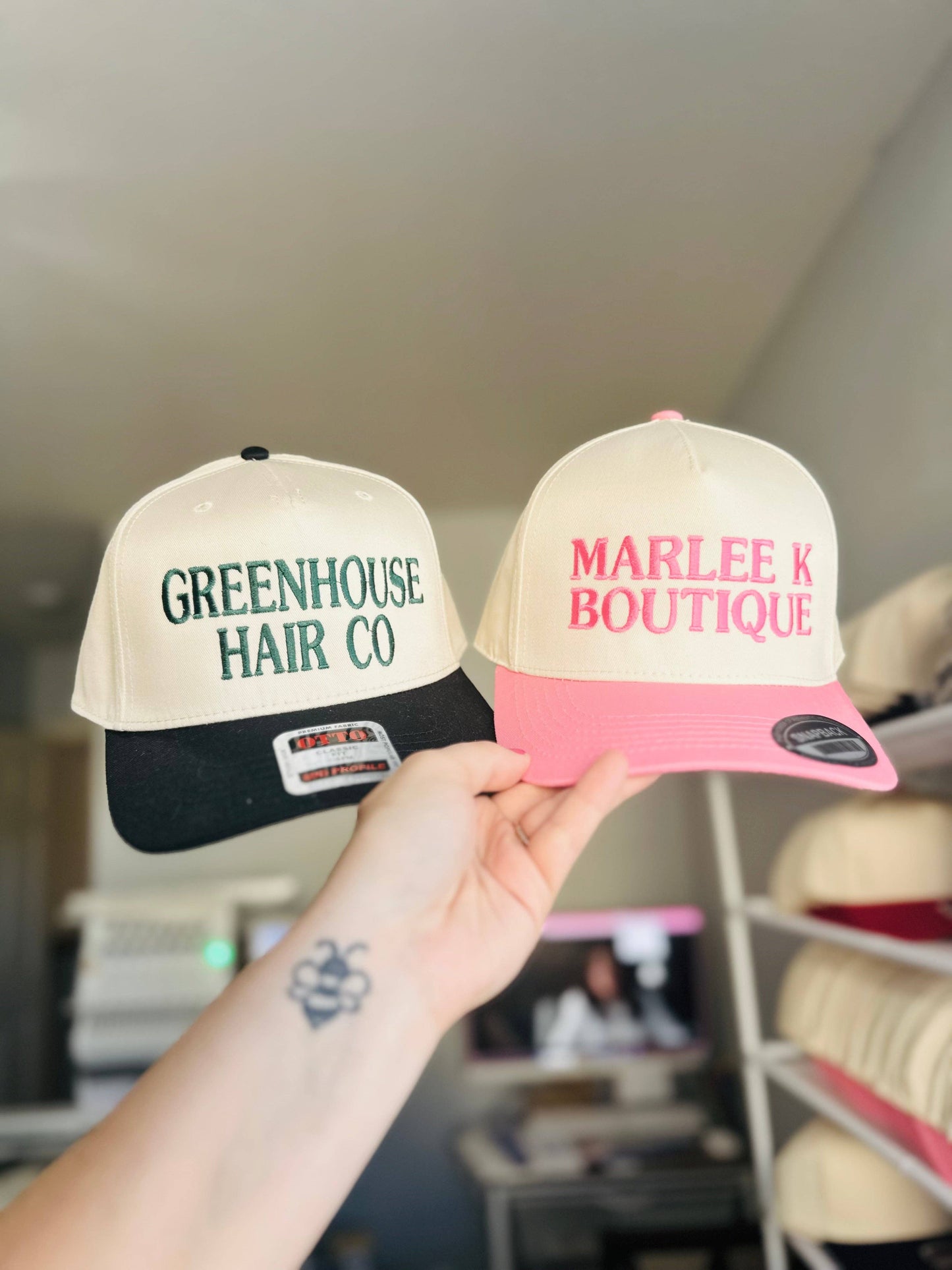 Custom Printed Bill Embroidered Hat: Small Leopard