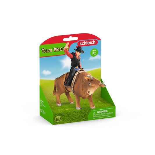 Schleich Cowboy With Bull Farm Playset