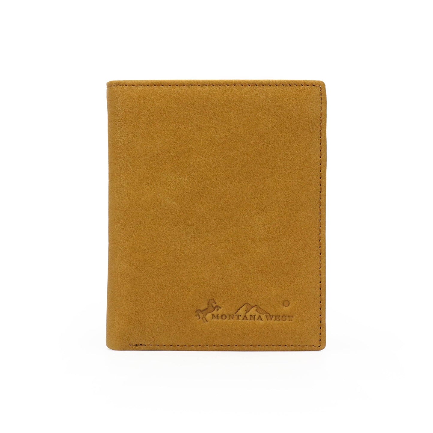 Genuine Leather Men's Bi-Fold Wallet: Coffee