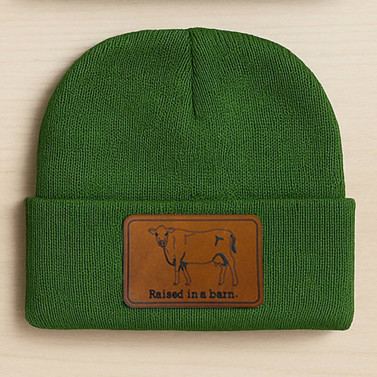 Raised in a Barn Beannie: Green