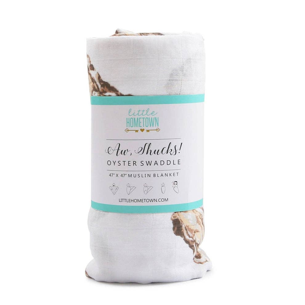 Aw, Shucks! Oyster Swaddle Blanket