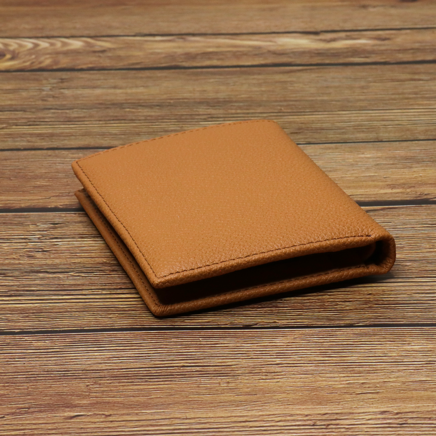 Genuine Leather Men's Bi-Fold Wallet: Coffee