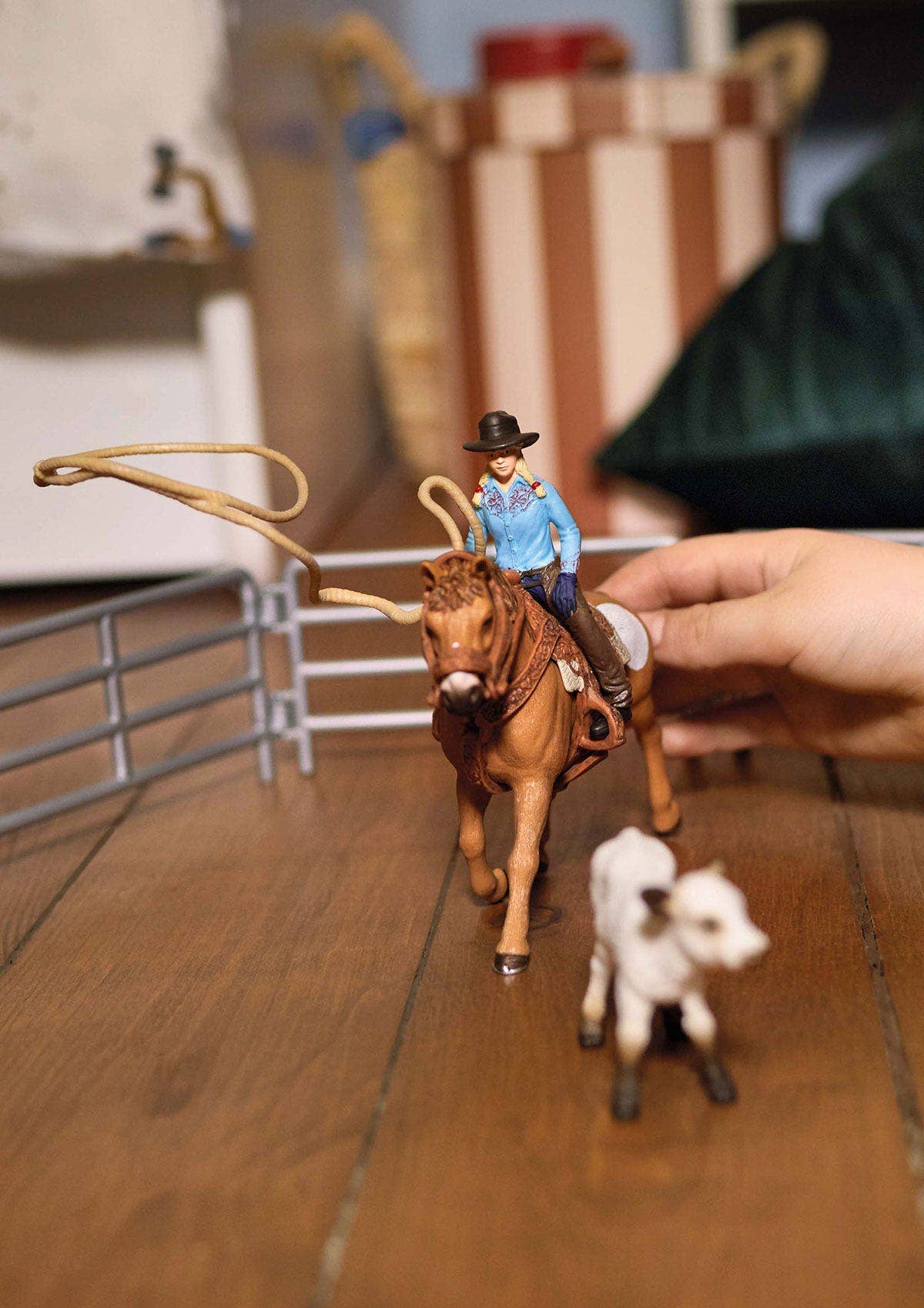 Schleich Team Roping With Cowgirl Farm Figurine Toys Play Set
