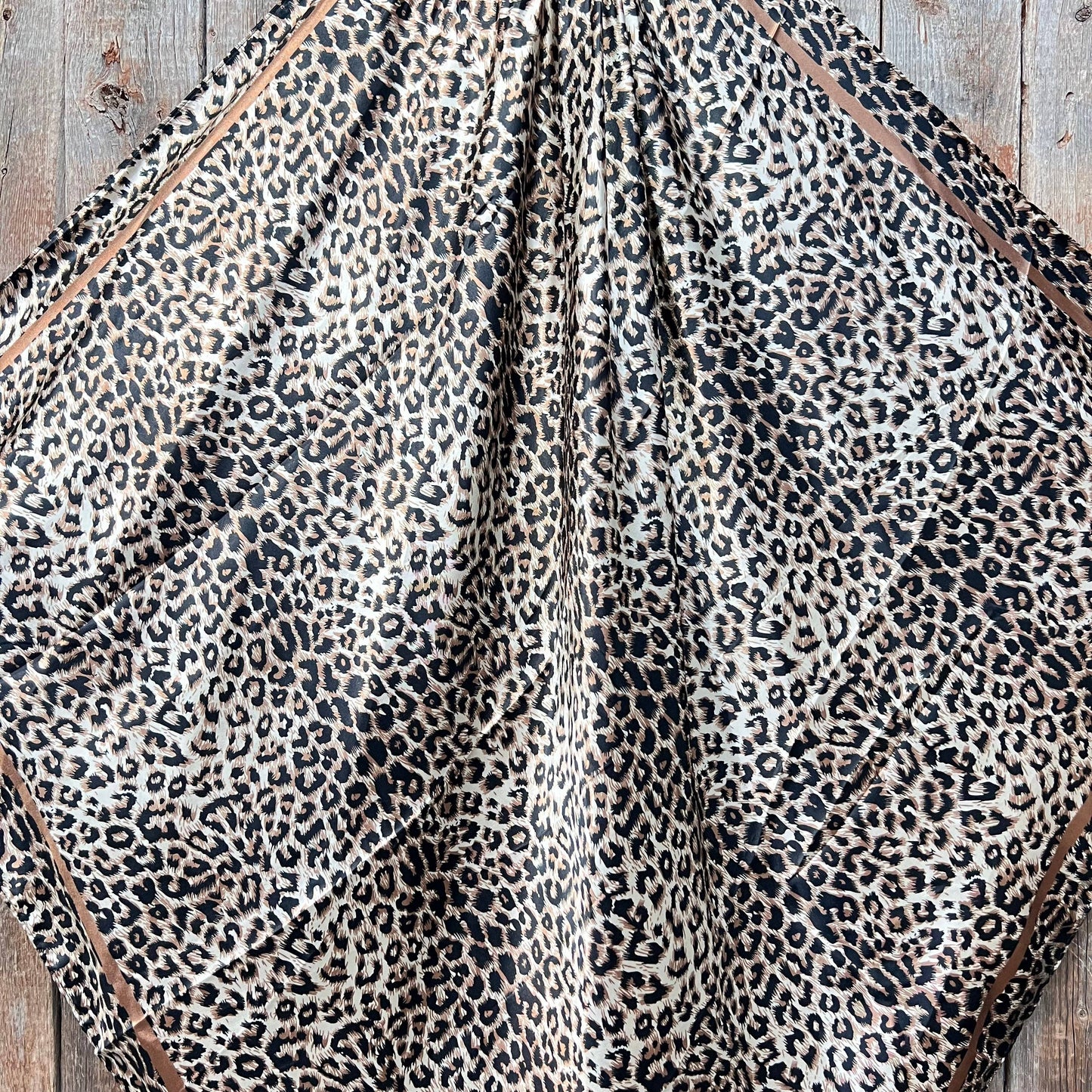 Tan Leopard Wild Rag - Western Scarf