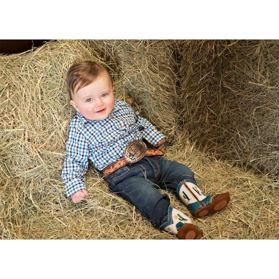 Phoenix Cactus Boots: Size 2 (6-12 months)