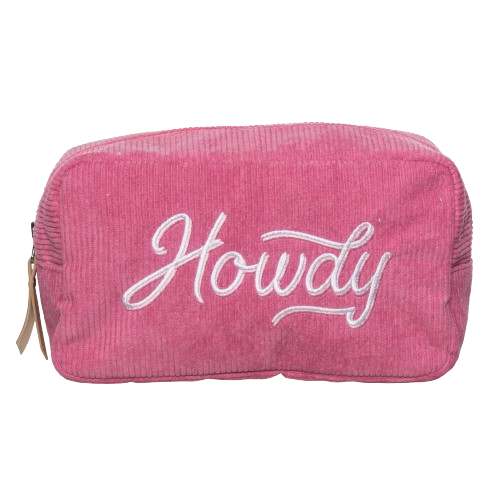 Howdy Corduroy Cosmetic Bag