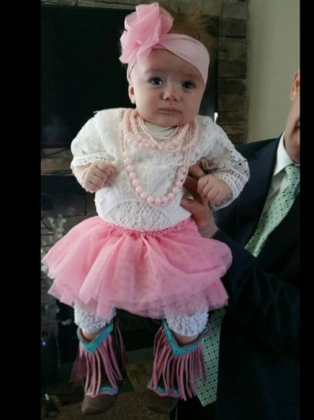 Lyddie Forever Fringe Baby Boots- Pink: 1 (3-6 months)