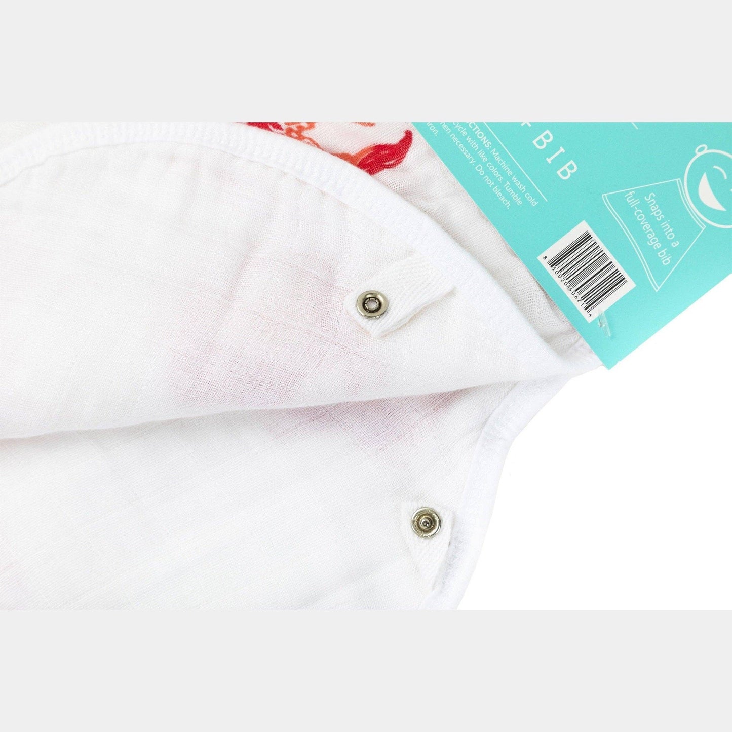 Pink Crab Baby Burp Cloth and Bib