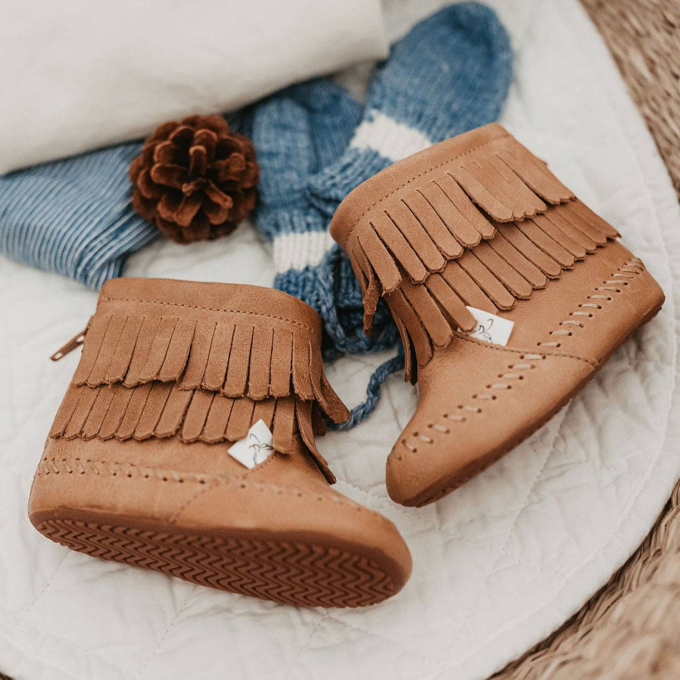 The Cozy Boot: Taupe / 4 (Weatherproof Soft Sole)