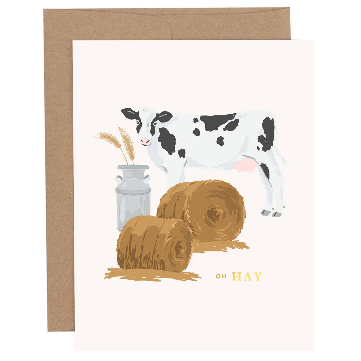 Oh Hay Cow Everyday Greeting Card