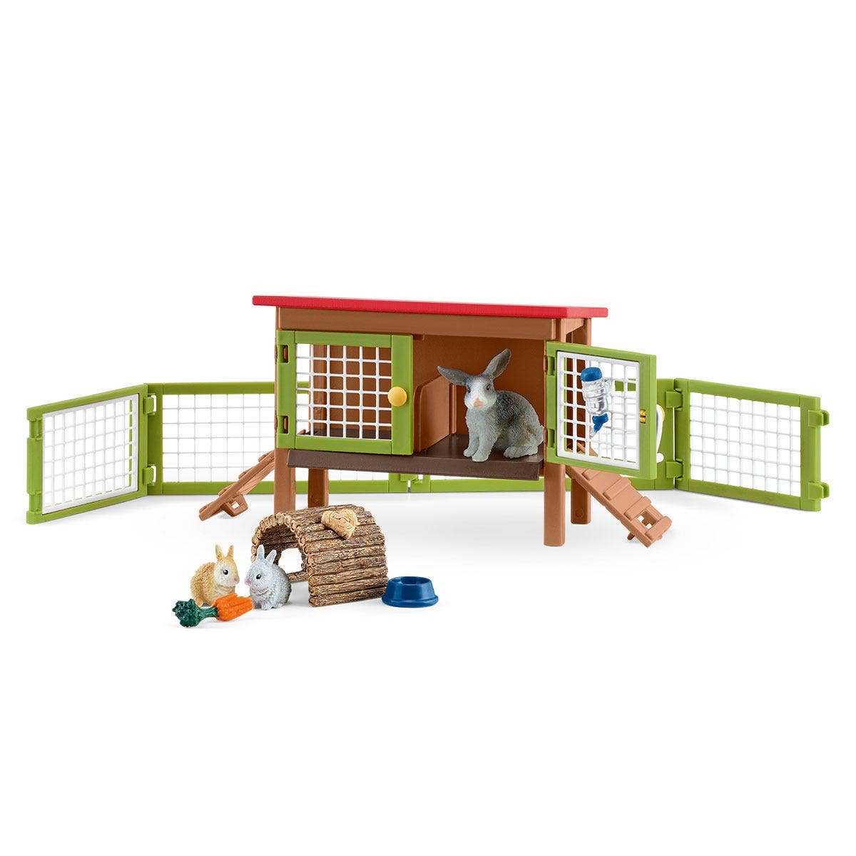 Rabbit Hutch Farm Figurine Toys Play Set