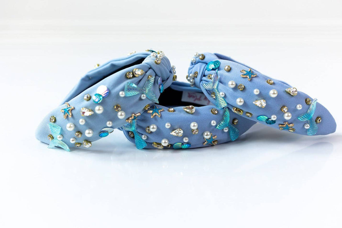 Beaded Headband - Mermaid (Blue)