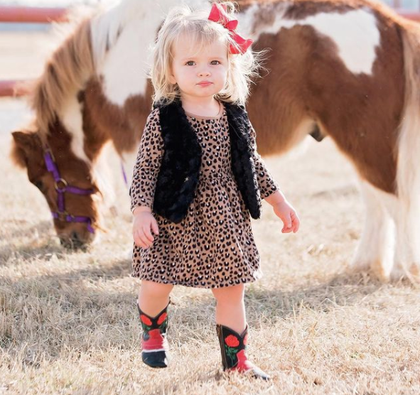 "Ruby" Rose Baby Boots: Size 2 (6-12 months)