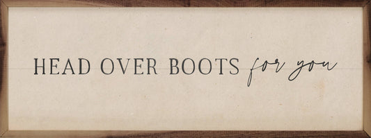 Head Over Boots For You White: 36x12
