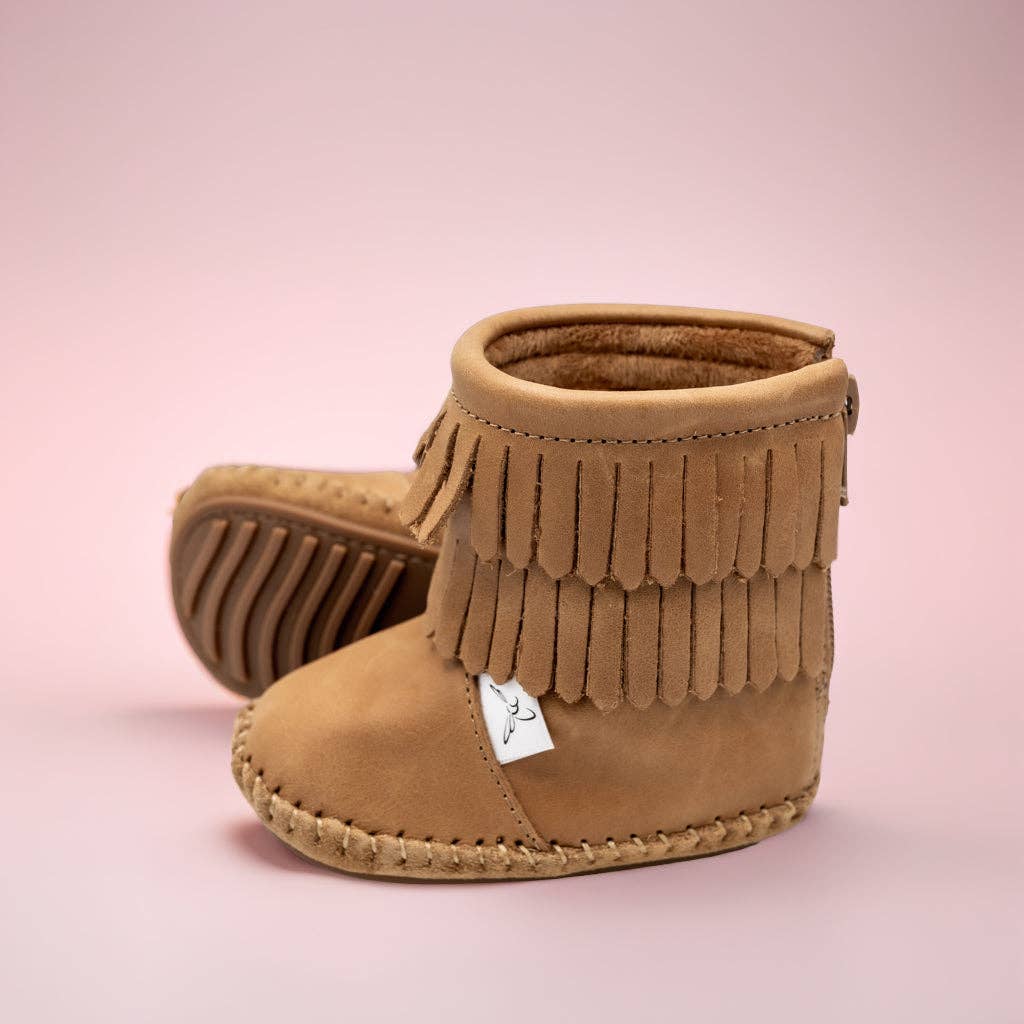The Cozy Boot: Taupe / 2 (Weatherproof Soft Sole)