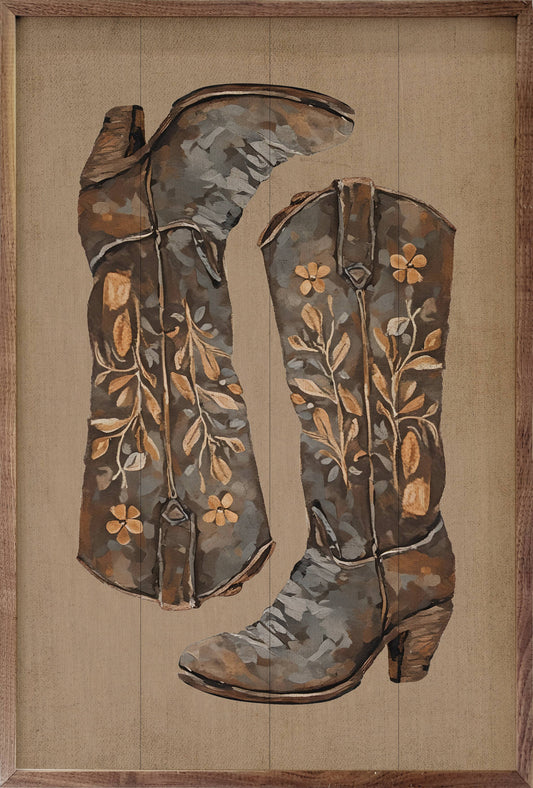 Fancy Boots Sign/Wall Decor - 10x16
