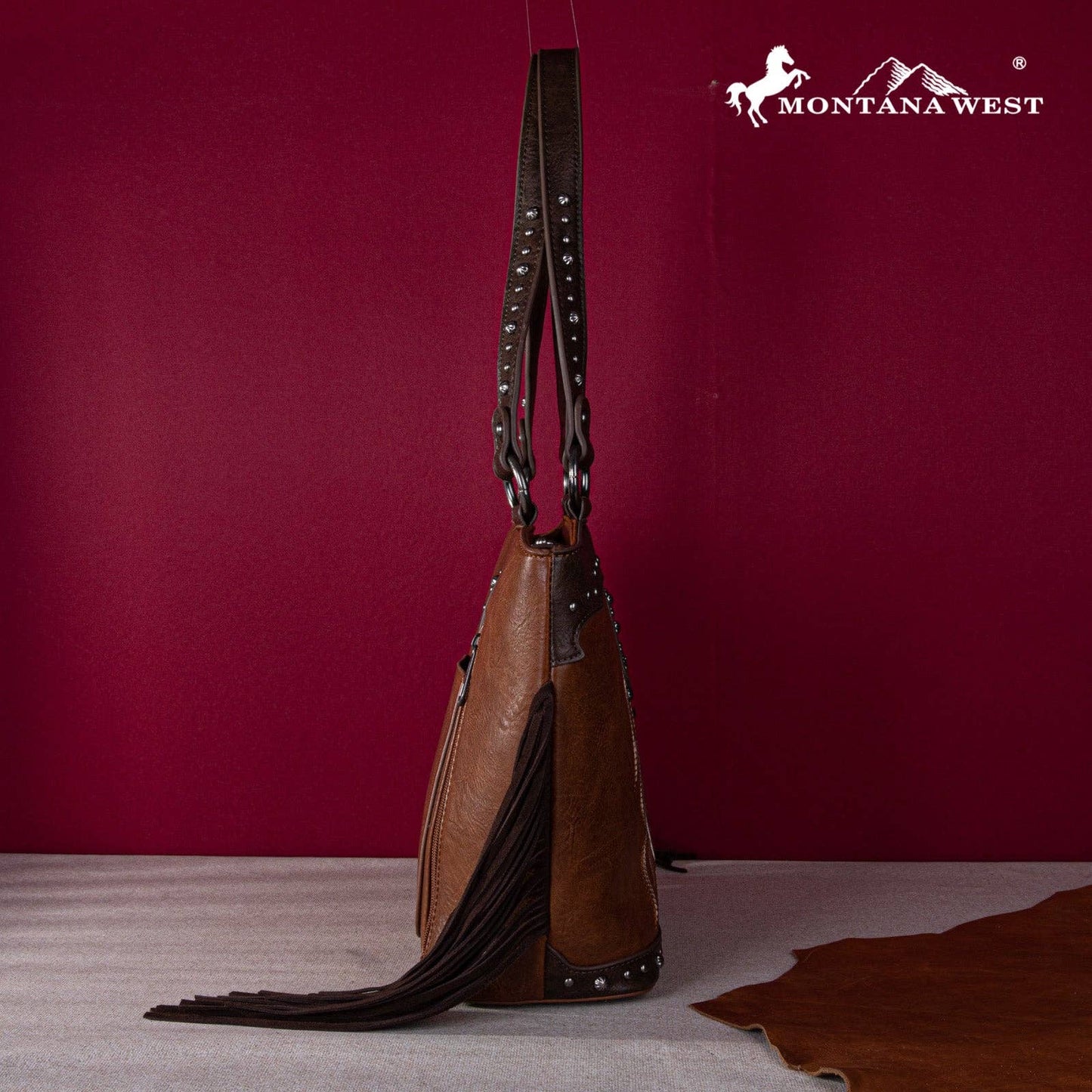 Montana West Embroidered Fringe Tote: Mustard