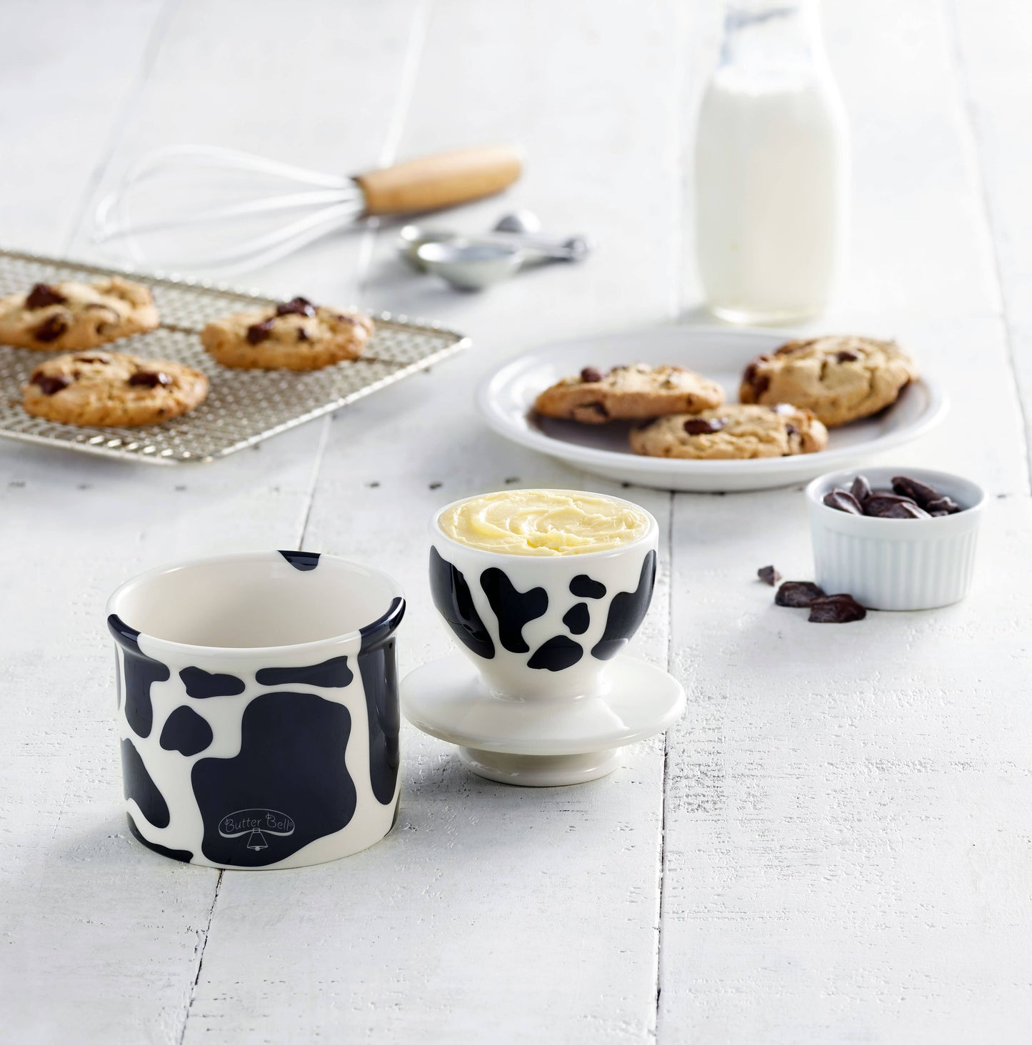 The Original Butter Bell® Crock - Farmhouse Cow Pattern